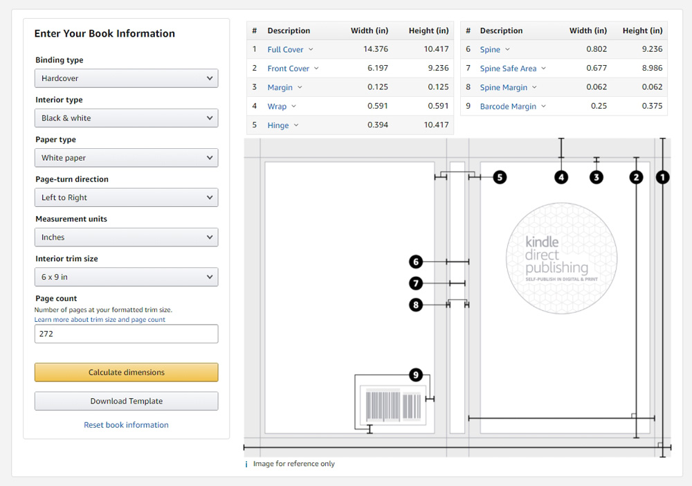 How to generate and download Hardcover template from Amazon KDP